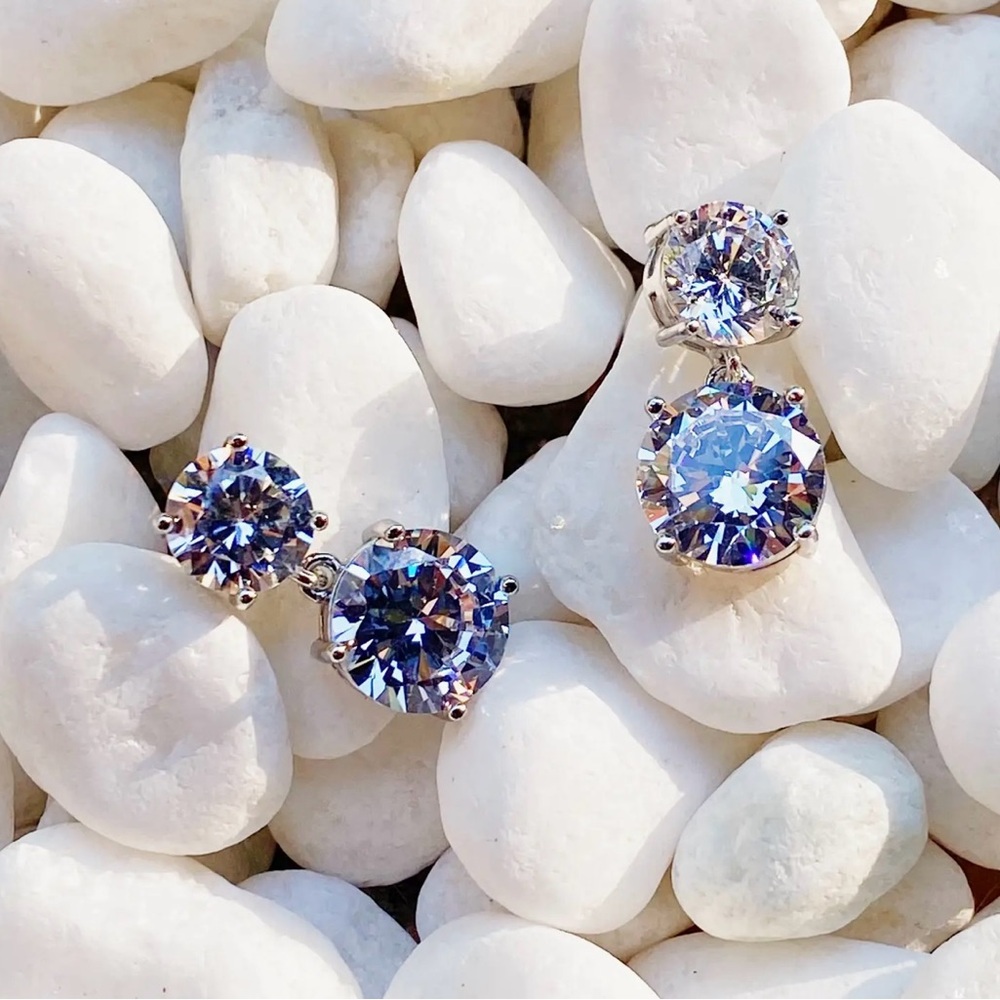 Classic Silver and Blue Gemstone Earrings